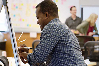 image of black man writing